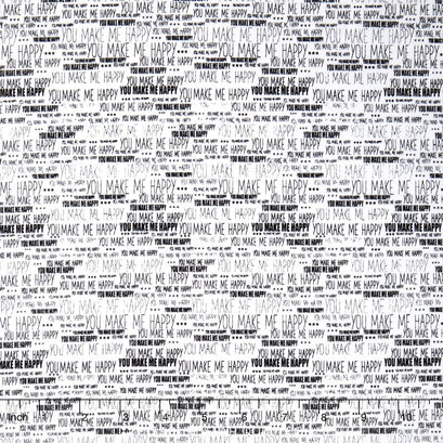 When Skies are Grey - Skies Words White Yardage