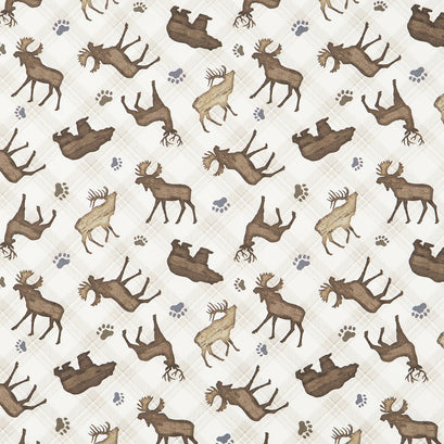 Wildlife Trail - Animal Toss Cream Yardage