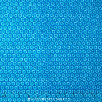 In the Bloom - Circle Turquoise Yardage