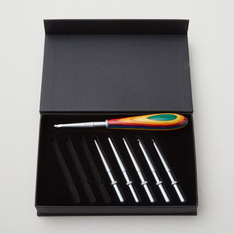 Sawyer Creek Artistry Interchangeable Crochet Hook Set - Rainbow/Bulb