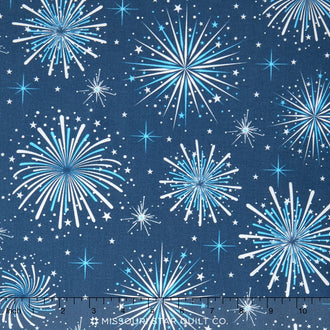 Parade on Main - Fireworks Navy Yardage