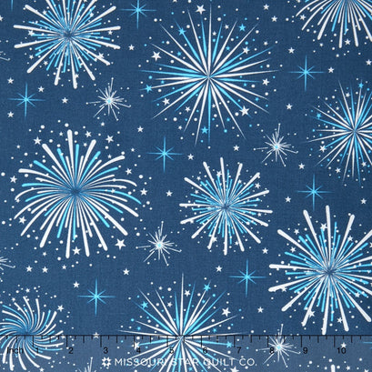Parade on Main - Fireworks Navy Yardage