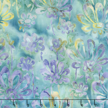 Tonga Batiks - Gecko Spring Flowers Antigua Yardage