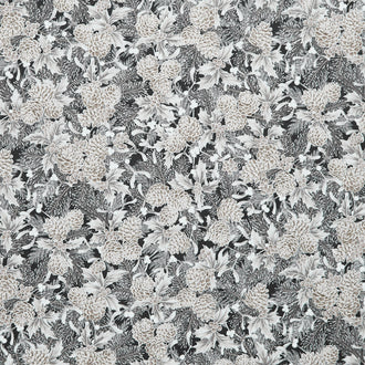Holiday Flourish - Festive Finery Taupe Colorstory Pinecones Shadow Metallic Yardage