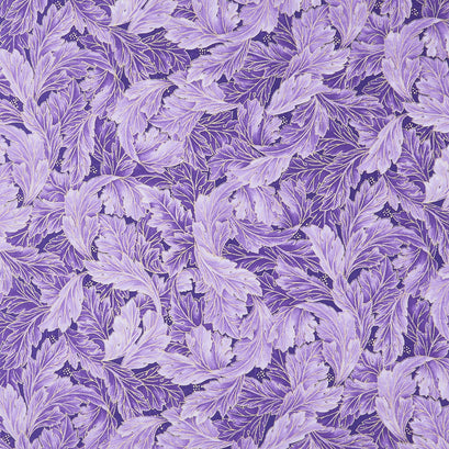 Luminous - Fancy Acanthus Scroll Purple Metallic Yardage