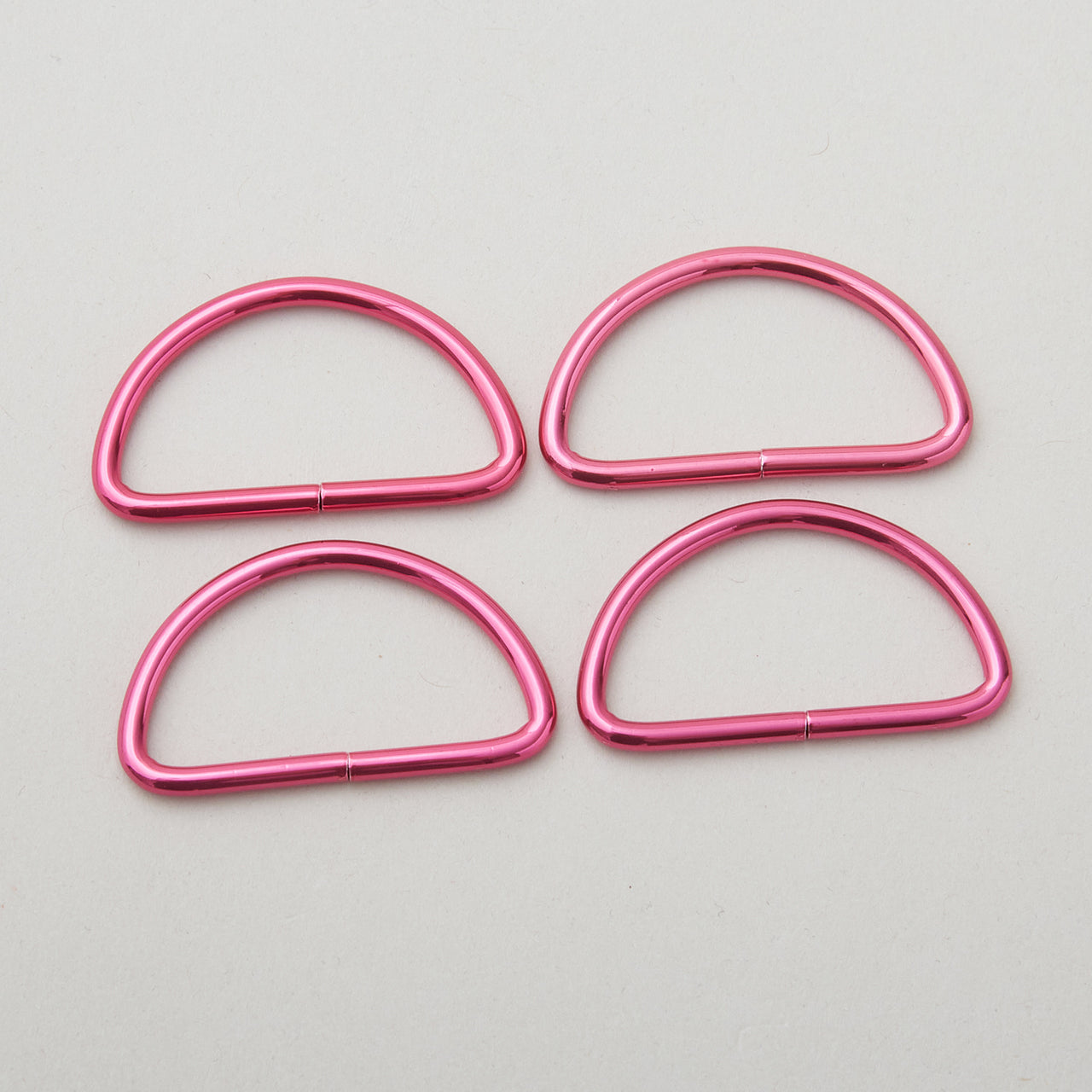 Sallie Tomato Tula Pink 1-1/2" D Ring - Set of Four Pink