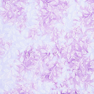 Breezy Batiks - Falling Leaves Purple Lavender Yardage