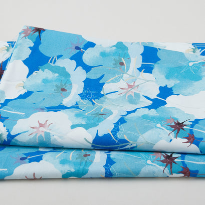 Beatrice Favorites - Puff Flowers Blue 2 Yard Cut