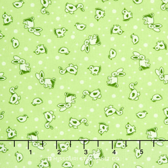 Toy Chest 2 - Toy Animals Green Yardage