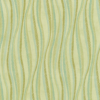 Gift of Grateful Praise - Wavy Wheat Stripe Light Green Yardage