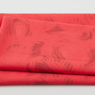 Electric Flow - Wavy Strokes Red 2 Yard Cut