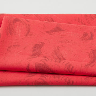 Electric Flow - Wavy Strokes Red 2 Yard Cut