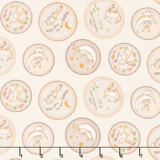 Guess How Much I Love You - Badges Light Caramel Yardage