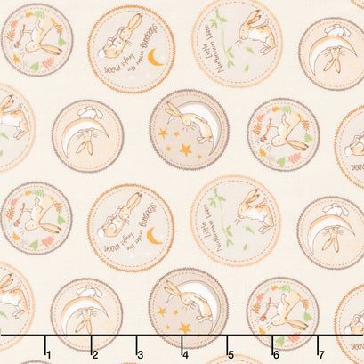 Guess How Much I Love You - Badges Light Caramel Yardage