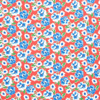 Garden Party - Party Petals Red Yardage