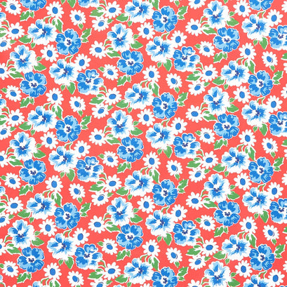 Garden Party - Party Petals Red Yardage