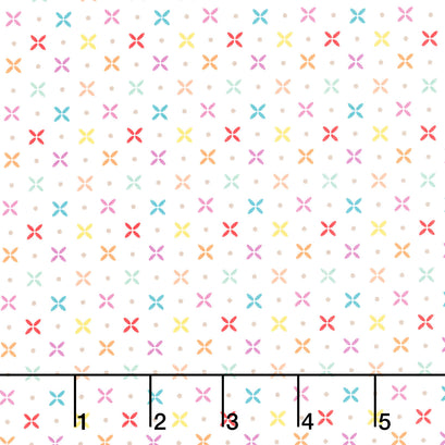Laguna Sunrise - Orange Peel Off White Yardage
