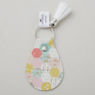 Leather Circle Key Chain - BloomBerry