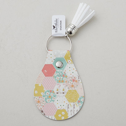 Leather Circle Key Chain - BloomBerry