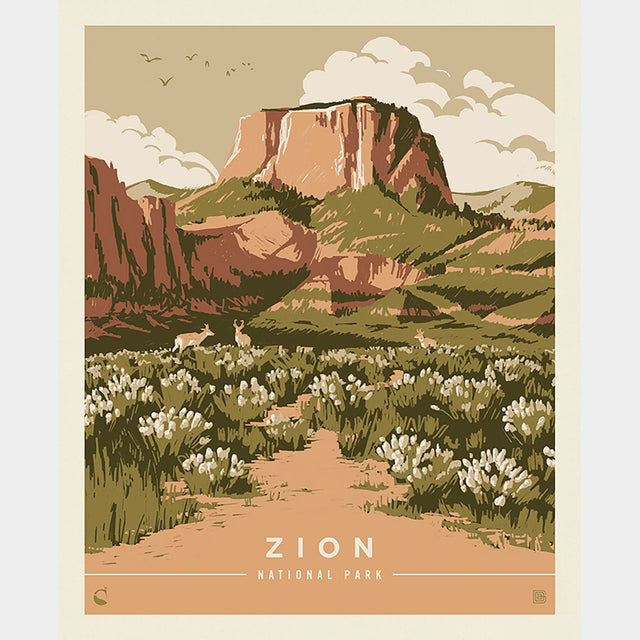 National Parks - Spring Zion Poster Multi Panel Primary Image