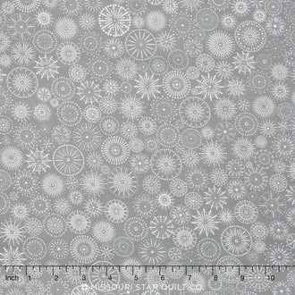 Winter's Grandeur Black - Winter Metallic Yardage