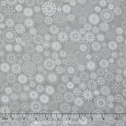 Winter's Grandeur Black - Winter Metallic Yardage