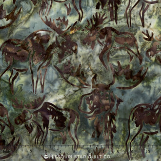 Artisan Batiks - Wildlife Sanctuary 3 Moose Earth Yardage
