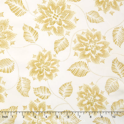 Winter's Grandeur - Ivory Metallic Yardage