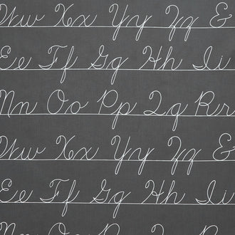 Old School - Penmanship Charcoal Yardage