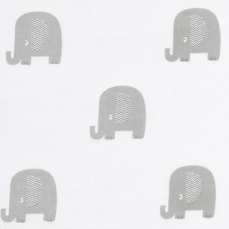 Flannel Basics - Elephant In Color Gray Yardage