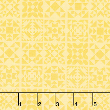 Welcome To Quilt Town - Quilt Blocks Yellow Yardage