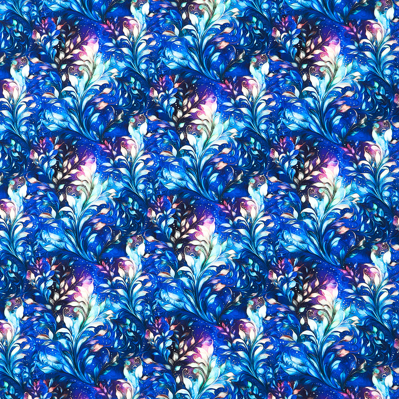 Dragonfly Illusion - Fantasy Leafy Vines Multi Yardage