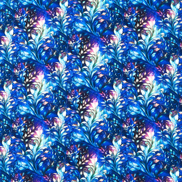 Dragonfly Illusion - Fantasy Leafy Vines Multi Yardage