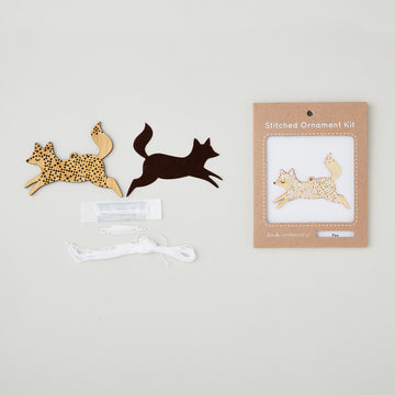 Fox Stitched Ornament Kit Alternative View #2
