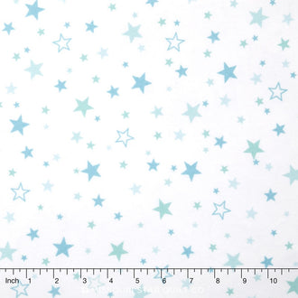 Cozy Cotton Flannels - Stars Marine Yardage