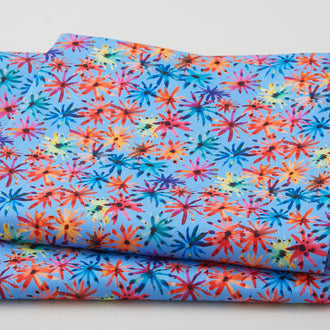Flora & Fun - Flowers Cerulean 2 Yard Cut