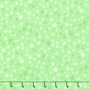 Playtime Flannel - Stars Green Yardage Primary Image