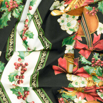 Christmas Musical - Musical Stripe Multi Metallic Yardage Alternative View #1
