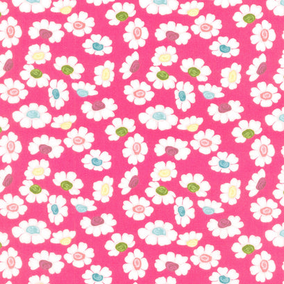 Fragrant Fields - Dancing Daisies Hot Pink Yardage