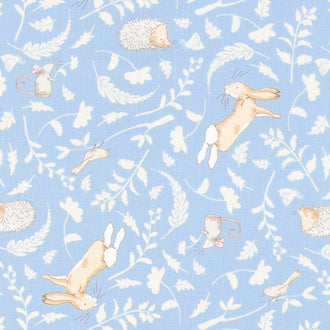Guess How Much I Love You - Forest Friends Denim Yardage