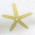 Let's Be Mermaids - Sea Horse White Sparkle Yardage