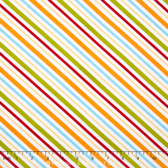 Happy Camper - Stripe Multi Yardage