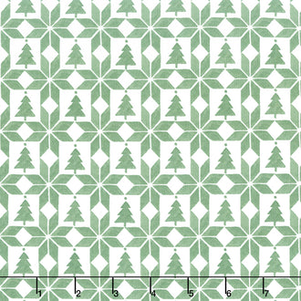 Magical Winterland - Patchwork Green Yardage