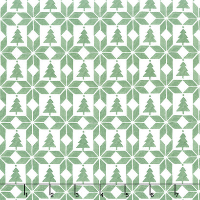 Magical Winterland - Patchwork Green Yardage