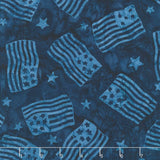 Tonga Batiks - USA Tossed USA Flags Brave Yardage