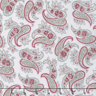 Rustic Romance - Paisley Light Gray Yardage