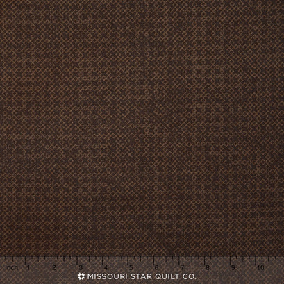 Wilmington Essentials - Criss Cross Dark Brown 108" Backing