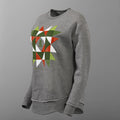 Missouri Star Christmas Quilt Block Heather Granite Sweatshirt - L