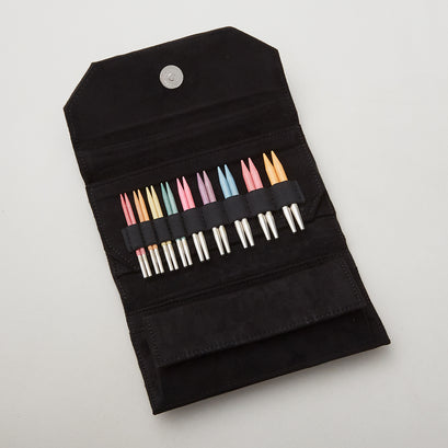 Lykke Colour Wooden Interchangeable Knitting Needle Set - Black Suede(3.5" tips)