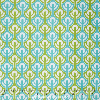 Halle Rose - Geo Teal Yardage